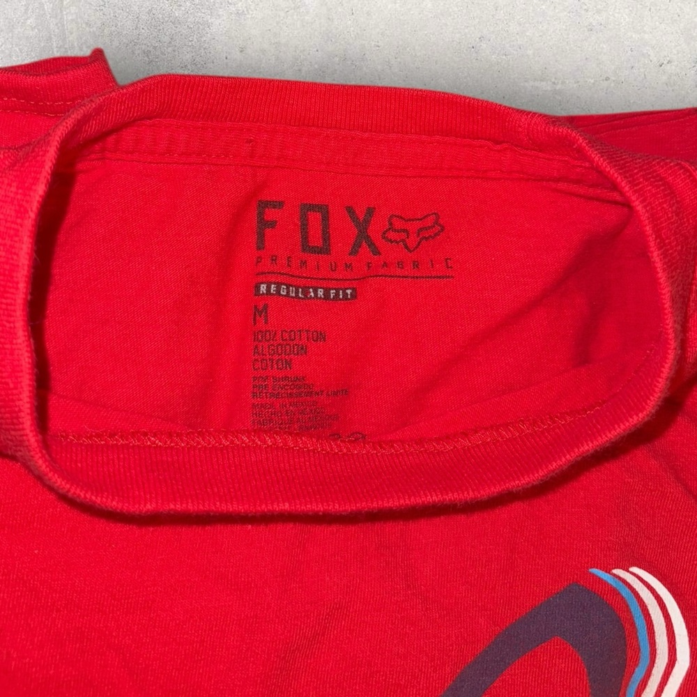 Fox Racing Bold Red Short Sleeve Tee Men’s Medium - Picture 3 of 5